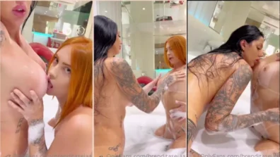 Brenditaseja desnuda en la bañera con un amigo caliente