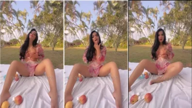 Cata González en un video de video al aire libre