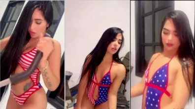 Pollo morena pervertido González en el traje de baño