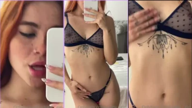 Carolina Cárdenas mostrando un pequeño y sabroso cuerpo tatuado