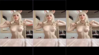 La nena se levantó la blusa y rápidamente besó sus grandes tetas