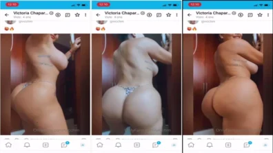 Victoria Chaparro, con su cuerpo lleno de curvas, tocando sexy