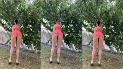 Video de Kah Kampa con vestido Lund que valora el Derrière